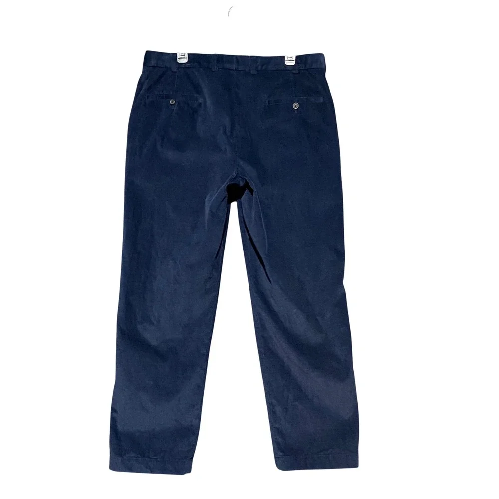 Brooks Brothers Clark Navy Blue Corduroy Pants Mens 36x30 Straight Leg Chinos